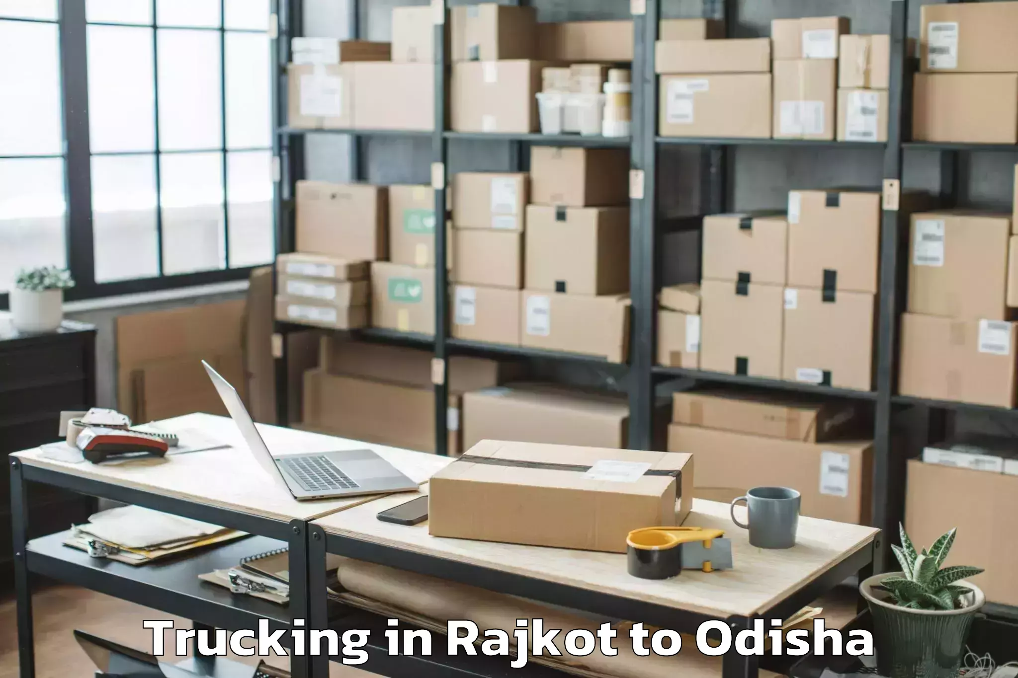 Easy Rajkot to Mangalpur Trucking Booking